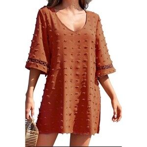 Andeip Swimsuit Beach CoverUp Sun Dress XL